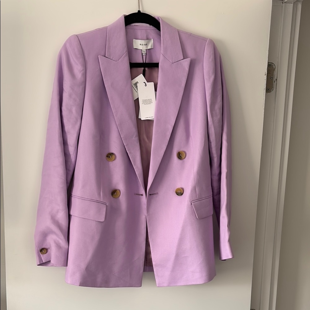 Reiss Lilac Blazer Structured Suit Jacket